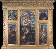 Girolamo Romanino Polyptych of the Nativity,with Saints Alexander,Jerome,Gaudioso and Filippo Benizzi Spain oil painting artist